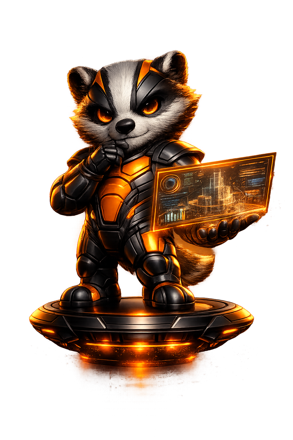 Madgentic robotic badger mascot